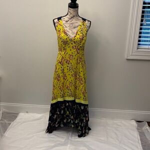 Tanya Taylor Yellow Floral Maxi Dress